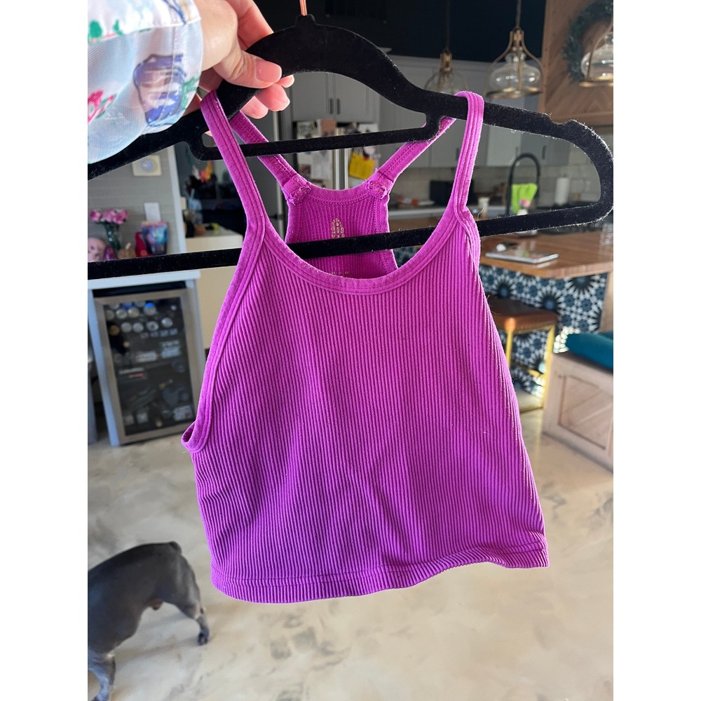 FP Movement Ribbed Racerback Crop Tank Athletic Y2K Going Out Top XS